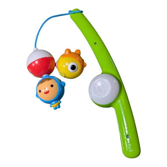 Munchkin Fishin' Magnetic Rod 2 Under Water Character Bobbers Bath Toy 24M+ used - Picture 1 of 5